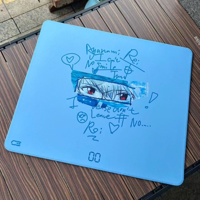 Gaming Office Accessories - エヴァンゲリオン綾波レイマウスパッドアニメ印刷アンチスリップパッド 45 × 40 センチメートル Fps