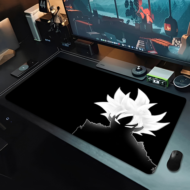 Gaming Accessories For Setup - DBZ ブラックアニメマウスパッドドラゴンボール大型 PC コンピュータデスクマット抗摩耗ゲーミングマウスパッドキーボードゲーマーアクセサリーテーブルパッド