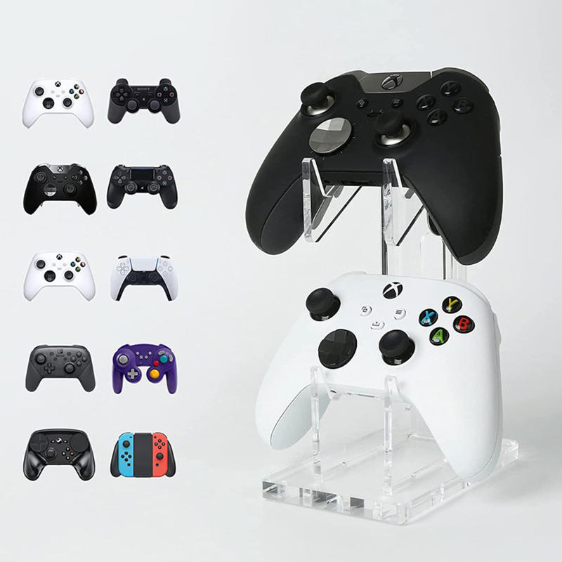 Gaming Accessories White - PS5/PS4/Switch Pro/Xbox Elite/Xbox/Xbox 360 二層ゲームコンソールハンドルユニバーサルブラケットに適しています。
