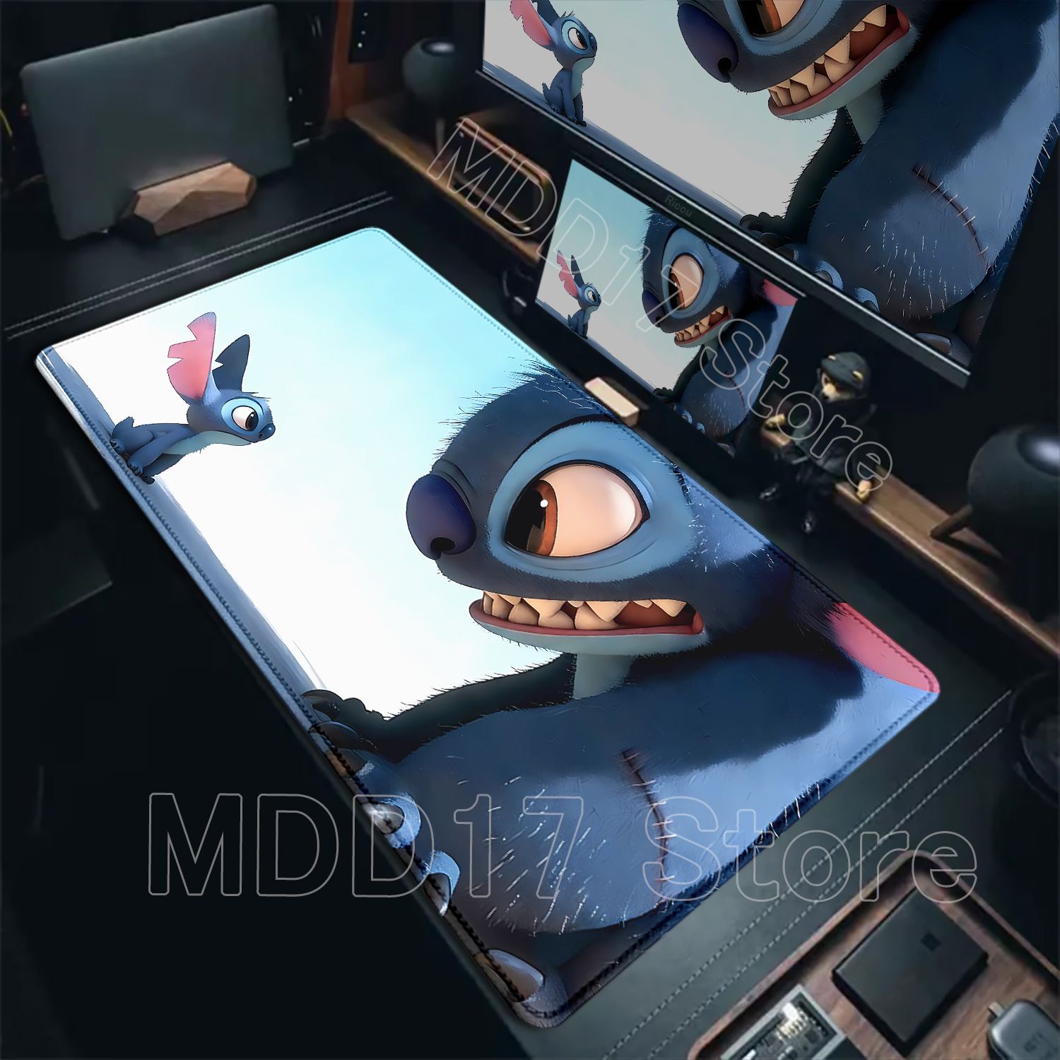 Gaming Accessories Wallpaper - 選択された30枚の壁紙柄のかわいいスティッチアニメマウスパッド、大型PC漫画マウスパッド、大型ラップトップゲームアクセサリー、素敵なデスクカーペットマット