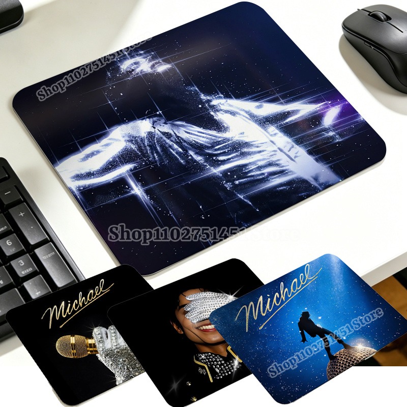 Gaming Accessories For Setup - ポップの王様マイケル・ジャクソンマウスパッド MJ プリントゲーミングマウスパッド女性男性ラップトップクッション滑り止めデスクパッドカジュアルホームギフト