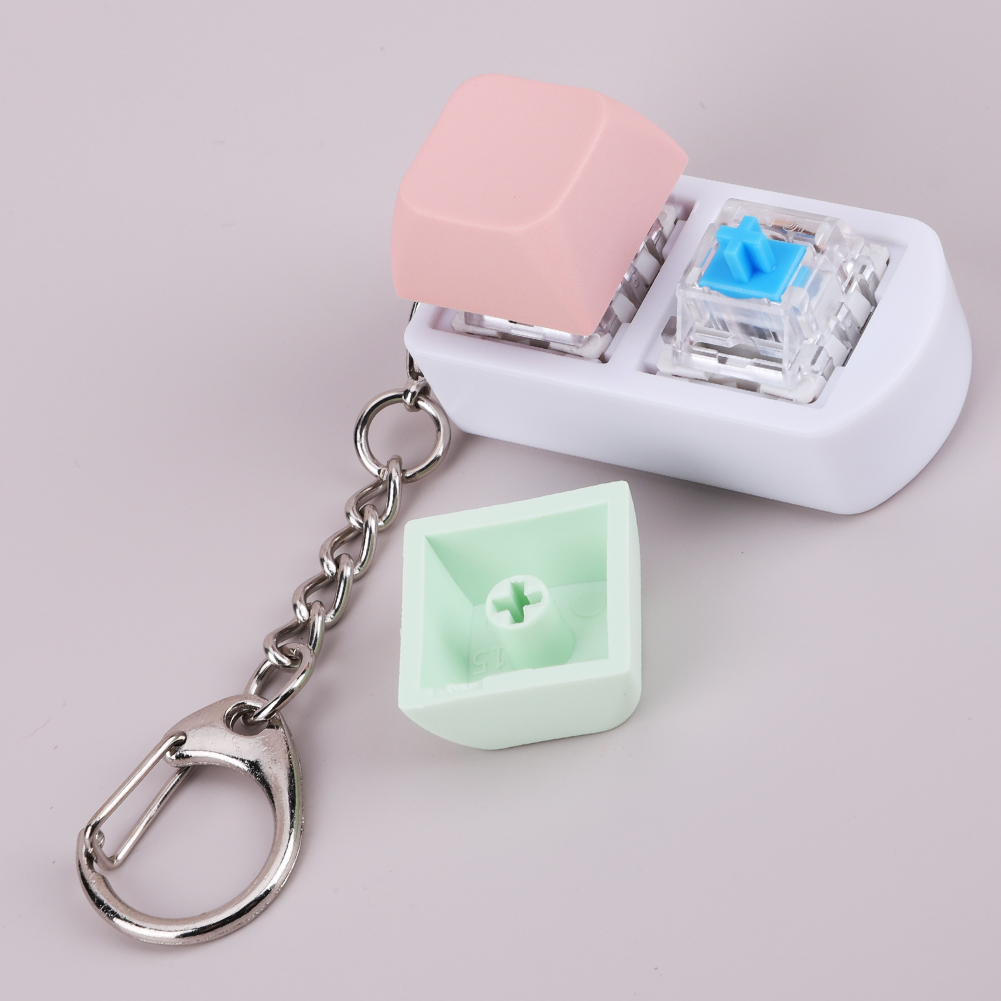 Keyboard Switch Tester - キーボードフィジェットキースイッチキーホルダーシャフトテスター2キー付きメカニカルキーボードフィジェットボタン 大人向け不安解消グッズ