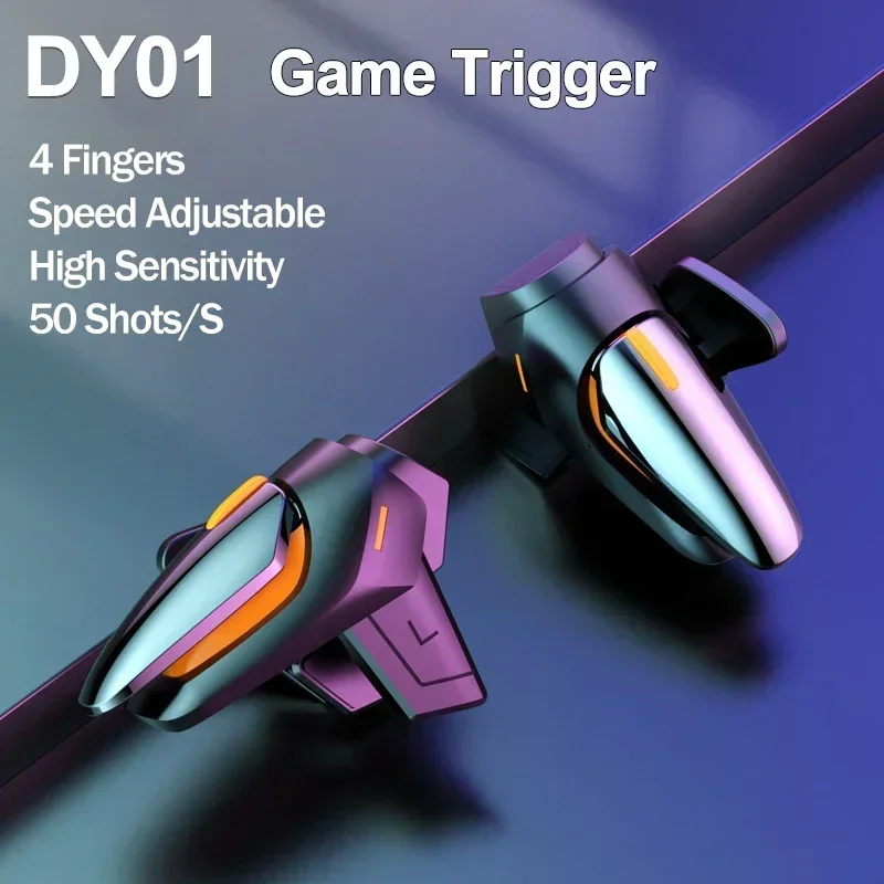 Gaming Accessories Iphone - DY01 携帯電話 4 指ゲームパッドジョイスティックコントローラ L1R1 照準撮影合金キーボタン