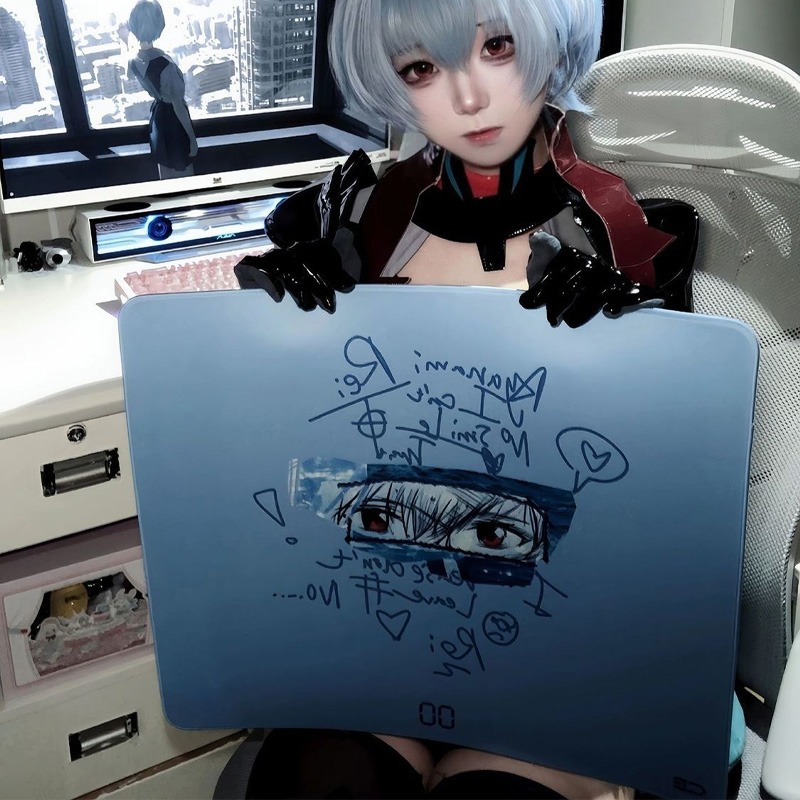 エヴァンゲリオン綾波レイマウスパッドアニメ印刷アンチスリップ - Gaming Office Accessories のレビューと価格