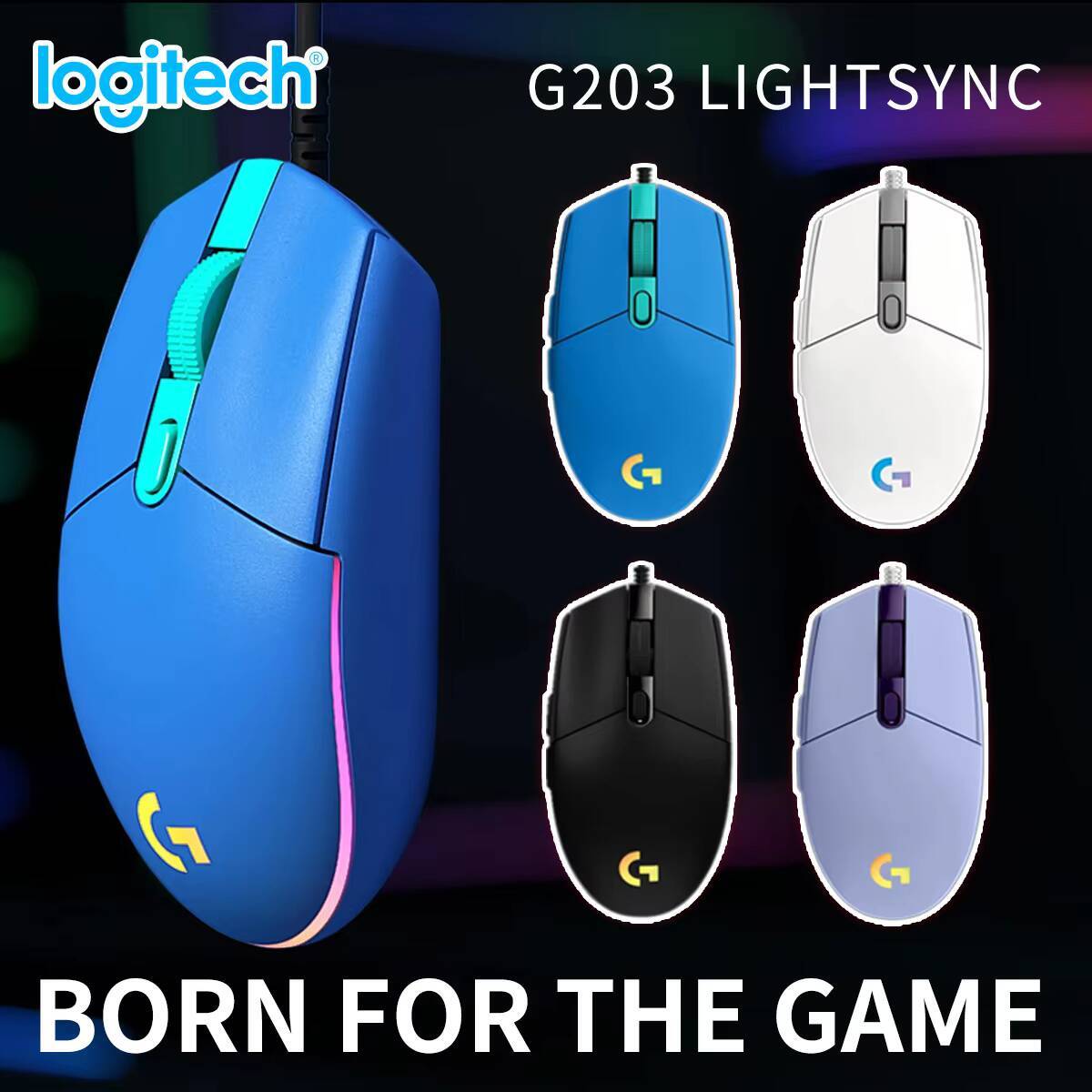 ロジクール G203 LIGHTSYNC ゲーミングマウス  - Gaming Accessories Logitech のレビューと価格