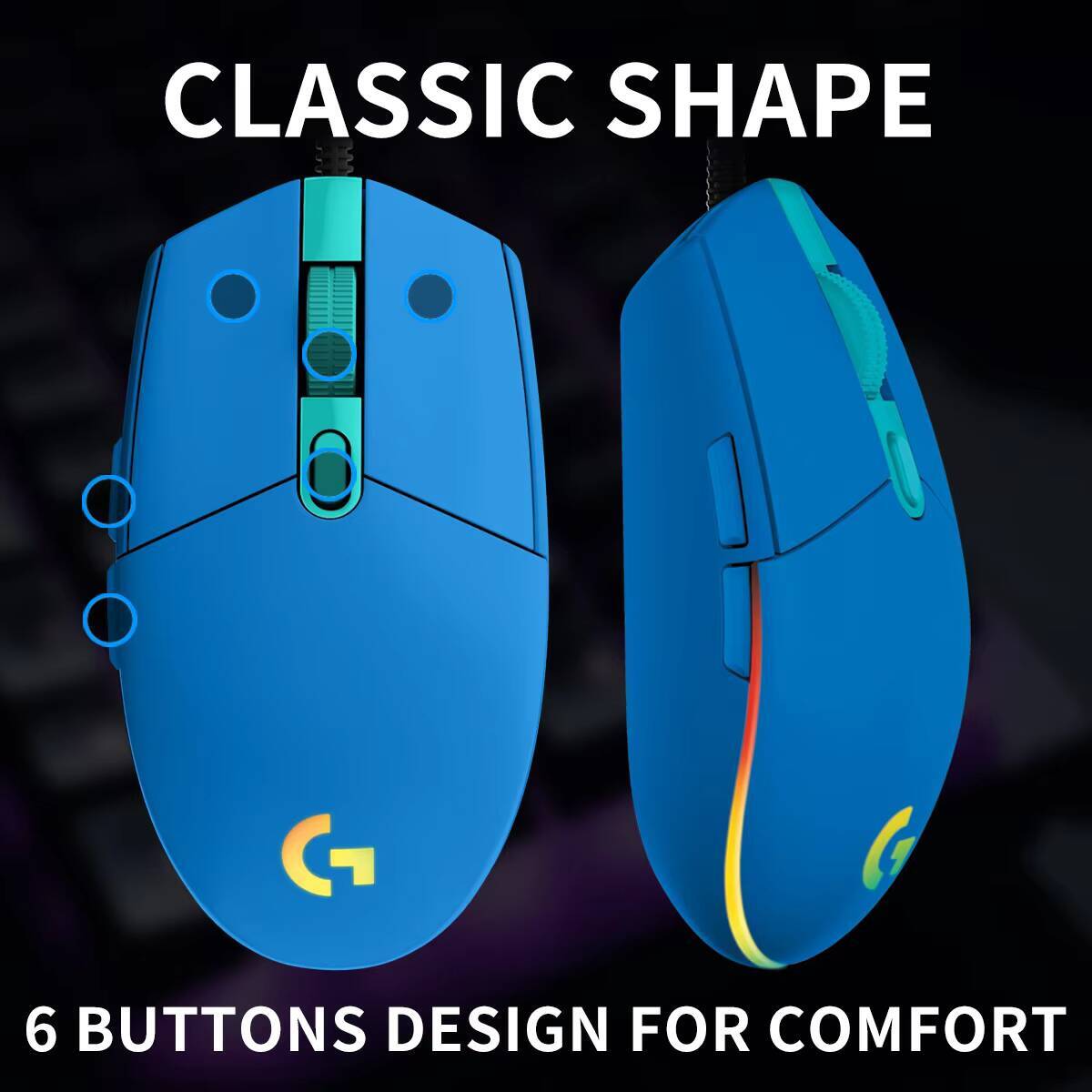 ロジクール G203 LIGHTSYNC ゲーミングマウス  - Gaming Accessories Logitech のレビューと価格