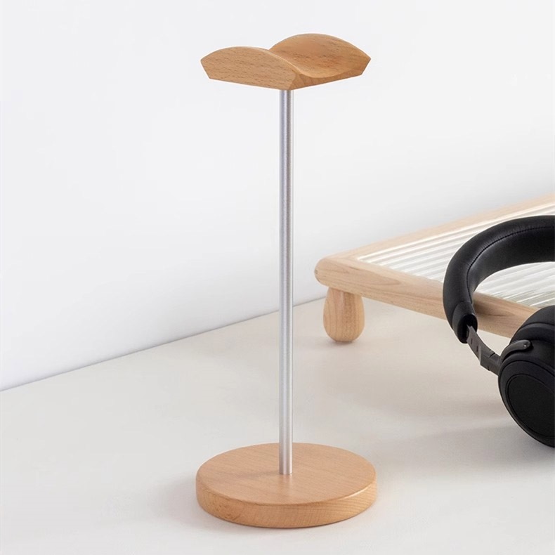 ブラックウォルナット材とアルミニウム製ヘッドホンスタンド、天 - Gaming Accessories For Setup のレビューと価格