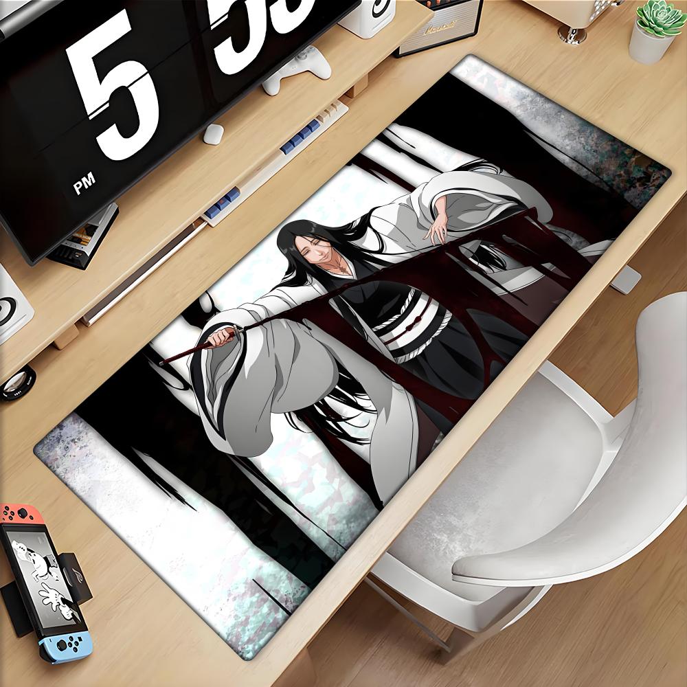 大型マウスパッド黒、白アニメブリーチマウスマットゲームアクセ - Gaming Accessories White のレビューと価格