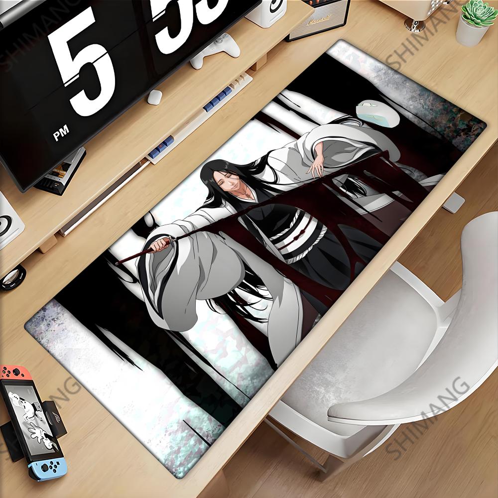 大型マウスパッド黒、白アニメブリーチマウスマットゲームアクセ - Gaming Accessories White のレビューと価格