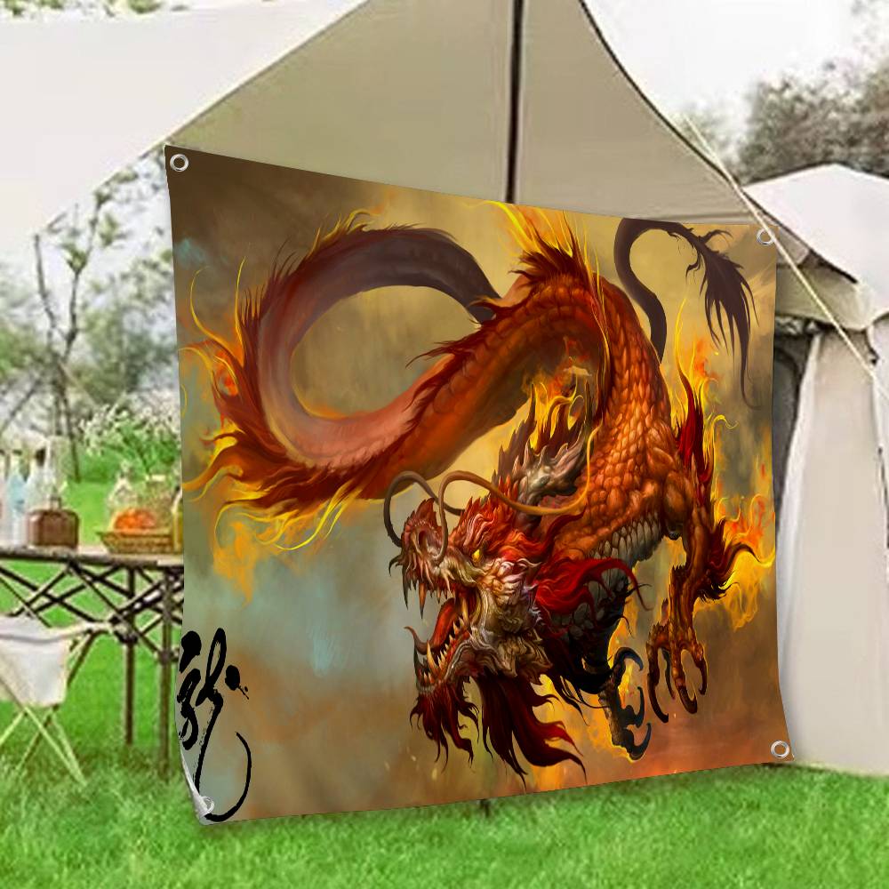 中国のドラゴンゲーミングアクセサリー印刷された大きな旗アート - Gaming Accessories Banner のレビューと価格