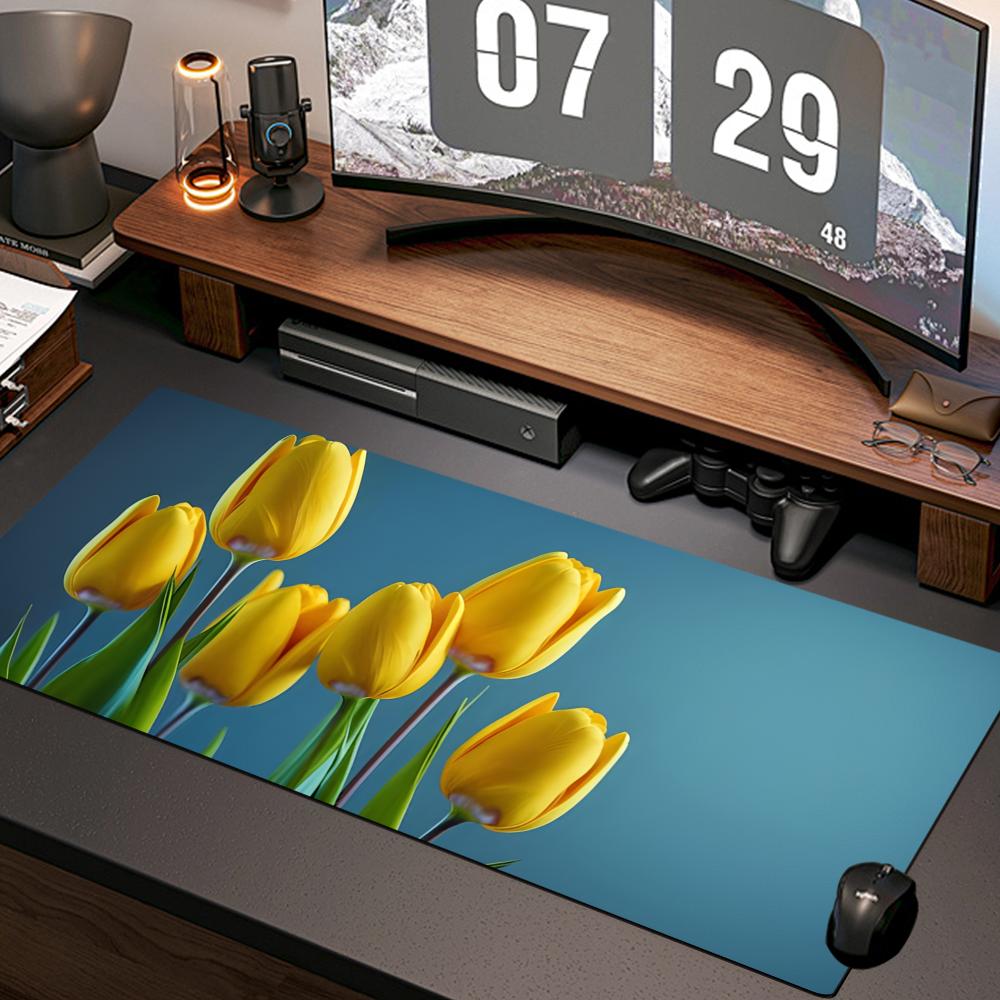 チューリップ壁紙マウスパッド新しいコンピュータホームマウスパ - Gaming Accessories Wallpaper のレビューと価格