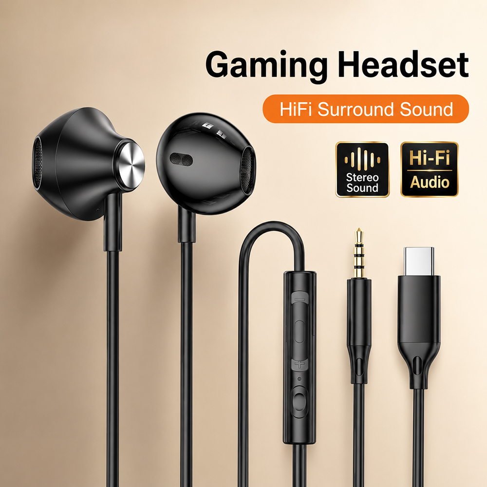 HiFi サラウンドヘッドフォン低音ステレオサウンド iPh - Gaming Accessories Iphone のレビューと価格