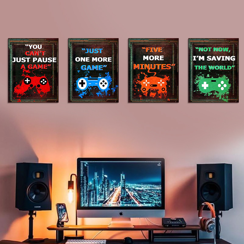 ゲームルームの壁の装飾,ポスター,ステッカー,接着剤,ネオン - Gaming Accessories Wallpaper のレビューと価格