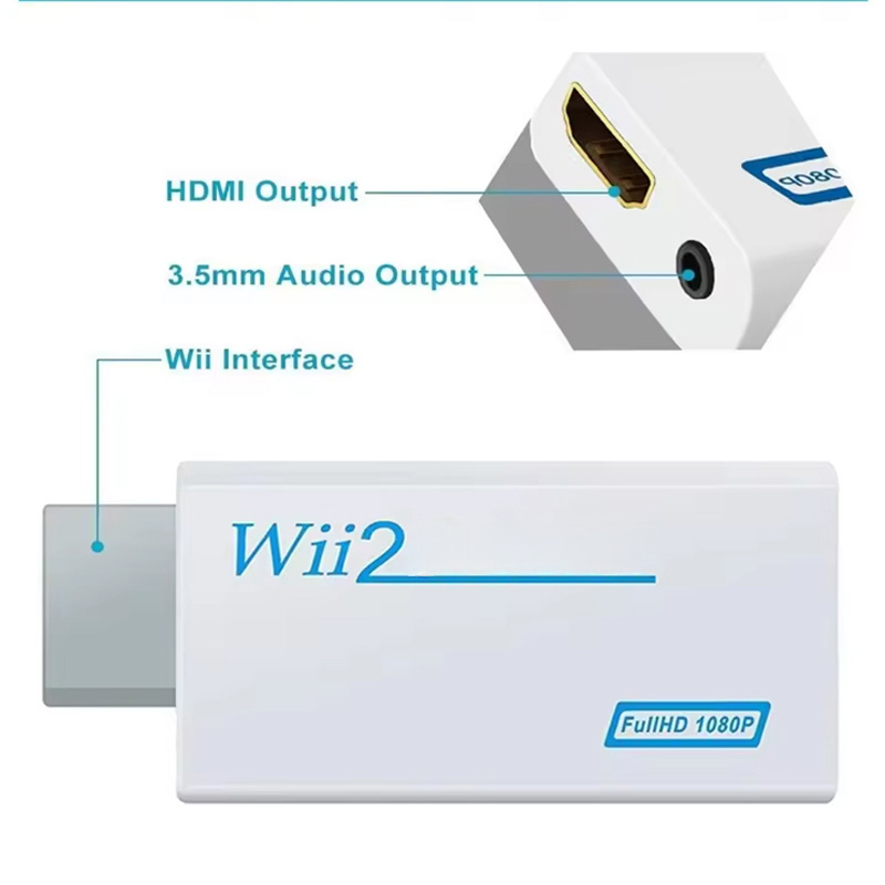 フル HD HDMI 互換アダプター Wii コンソールコン - Gaming Accessories White のレビューと価格