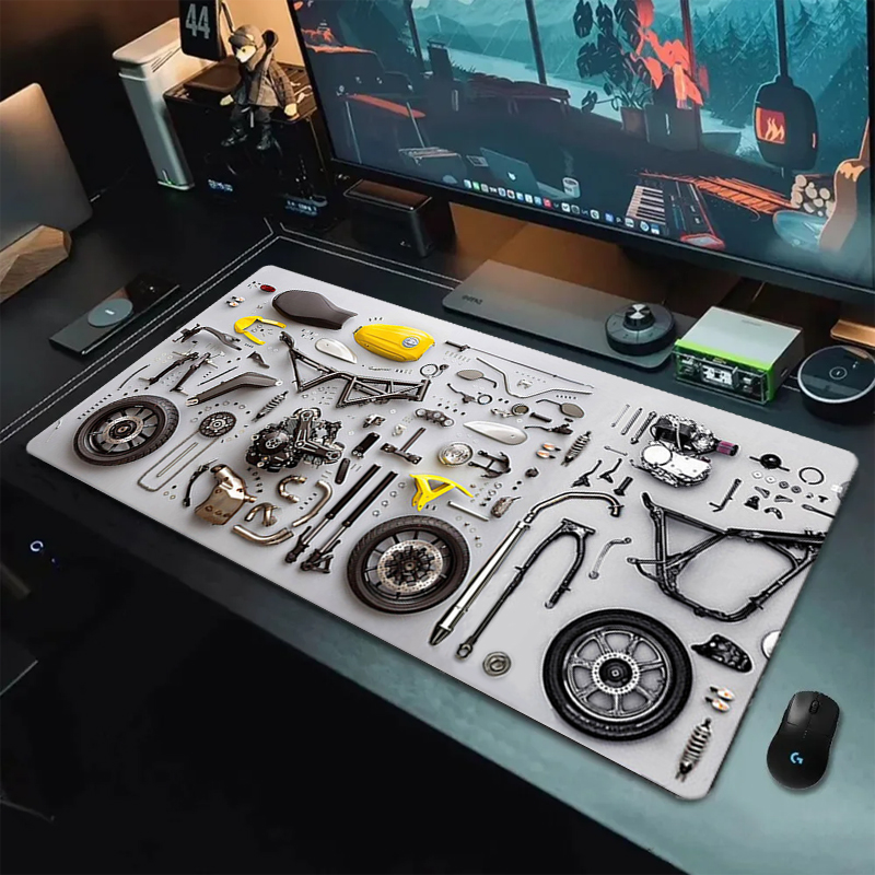 分解図 ゴム製マウスパッド マウスパッド XXL ゲームアク - Gaming Office Accessories のレビューと価格