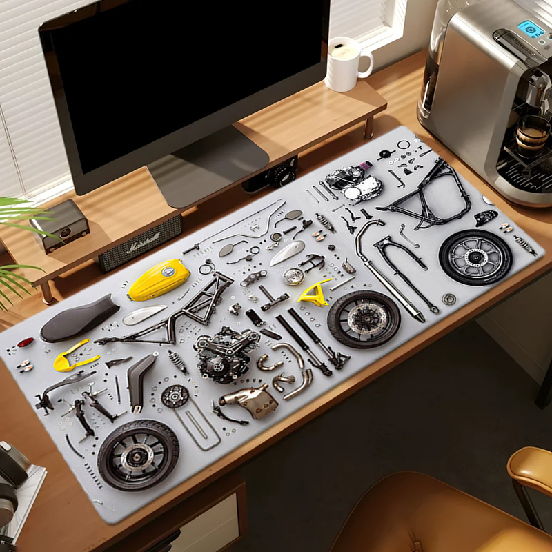 分解図 ゴム製マウスパッド マウスパッド XXL ゲームアク - Gaming Office Accessories のレビューと価格