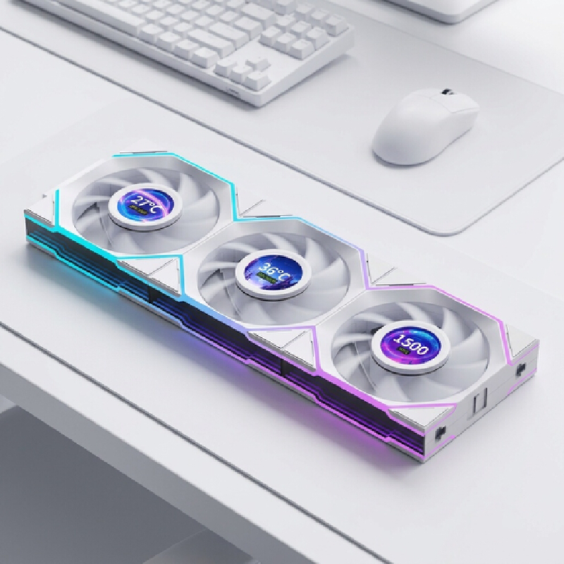 ケースファン 12 センチメートルリバースブレード液晶ディス - Gaming Accessories White のレビューと価格