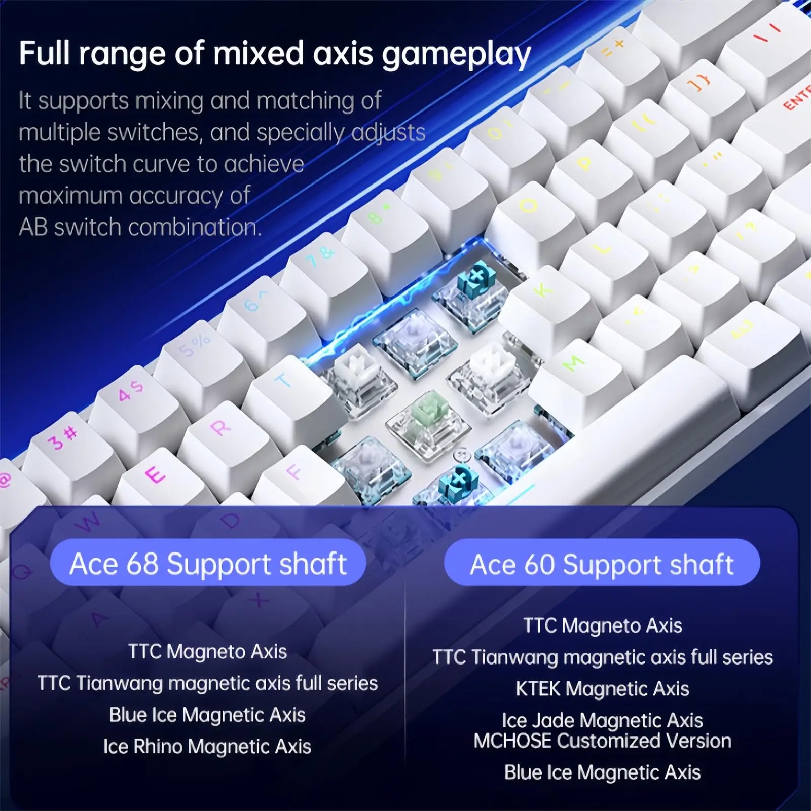 MCHOSE ACE 68 磁気スイッチゲーミングキーボード - Gaming Accessories Logitech のレビューと価格