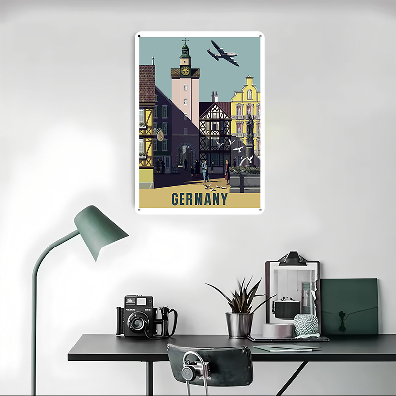 ドイツポスターカスタマイズされたヴィンテージメタルサインウォ - Gaming Accessories Germany のレビューと価格